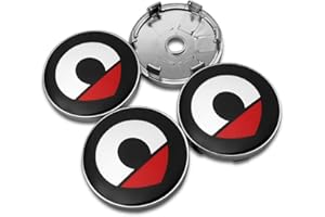 KardoL 4 Pezzi 60MM Coprimozzi Compatibile con per Smart 450 451-454 Forfour 453 Fortwo - Forte e Robusto Coprimozzo Ruota Dell'Auto Accessori,A