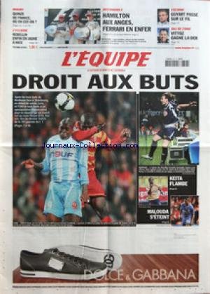 EQUIPE (L') [No 19615] du 17/03/2008 - RUGBY - QUINZE DE FRANCE OU EN EST-ON - CYCLISME - REBELLIN ENFIN EN JAUNE A NICE - AUTOMOBILE - HAMILTON AUX ANGES FERRARI EN ENFER - ESCRIME - GUYART PASSE SUR LE FIL - SKI DE FOND VITTOZ GAGNE LA DER - DROIT AUX BUTS - KEITA FLAMBE - MALOUDA S'ETEINT