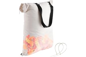 HuthBrother Universal Leaf Vacuum Blower Bag Bottom Debris Dump Bag - for Vacuum Leaf Blowers and Ultra Blower Rake, Compatible with Craftsman Black+Decker Husqvarna Toro Leaf Blower Bag Replacement