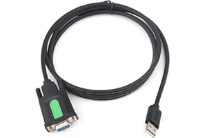 Waveshare Industrial USB to RS232 Serial Adapter Cable, USB Type A to DB9 Female Port, Original FT232RL Chip, 1.5m, for Industrial Control Equipment & Applications with High Communication Requirement