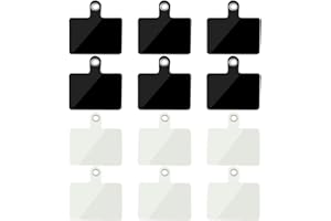 FEZF 12 Handy-Haltebänder mit Metallringen, universelles Ersatzzubehör, Handy-Haltebänder, PVC-Handgelenk-Aufkleber, Handy-Aufkleber