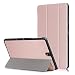 Produktbild Samsung Galaxy Tab S3 9.7 Hülle, UCMDA Ultra Slim Falten Leder Case Cover mit Standfunktion und Auto Sleep/ Wake Up Funktion für Samsung Galaxy Tab S3 9,68 Zoll T820/ T825 Tablet (2017 Version) - Rosé Gold