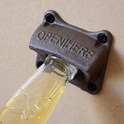 Preisvergleich Produktbild Gusseisen-Wandhalter, Bar, Club Wein Bier Soda Glaskappe Flasche
