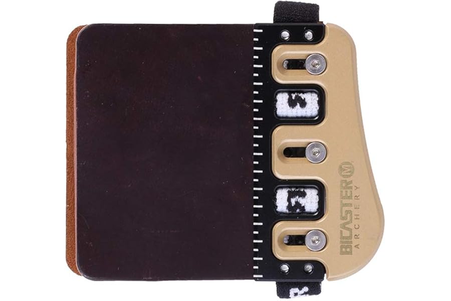 BICASTER Barebow Finger Tabs Cordovan Leather + Brass Finger Guards String Walking Right Hand