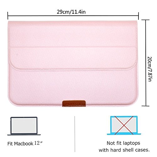 Morecoo Macbook 12 Zoll Laptop H  lle  Eine Hohe Qualit  t Tasche f  r Macbook Retina  12 Zoll  Rosa 