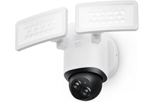 eufy Security Floodlight Camera E340, 360° Schwenk- & Neigefunkt., 24/7 Aufnahme, Dual-Band Wi-Fi, 2.000 Lumen, Bewegungsaktiviert, Dual-Kamera, HomeBase 3-kompatibel, Lokaler Speicher, Keine Gebühren