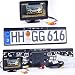 Produktbild HSRpro Drahtlose Kabellose Funk Autokennzeichen Rückfahrkamera mit Hilfslinien + Stand Monitor - LED Nachtsicht für KFZ, PKW Auto & Kleine Bus - Rear View Camera