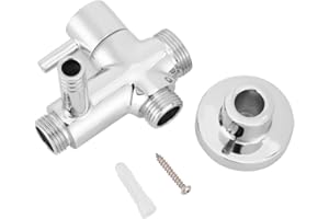 AUNMAS Inverseur de Douche de Salle de Bains G1 / 2" Monté sur Le Mur, vanne de Douche Ronde en cuivre, inverseur de pommeau de Douche