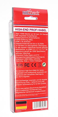 DVI auf HDMI Kabel 1,5 m für Dreambox DM 800 u. DM 8000 - 4