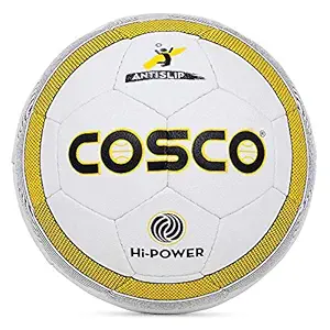 Cosco Synthetic Hi-Power Volley Ball, Size 4 (White/Black/Yellow)