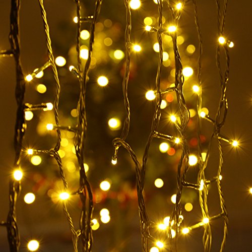 infinitoo 20M 200er Solar Lichterkette Warmweiß 8 Modi Dekorative Wasserfeste Beleuchtung für Terrasse, Party, Hochzeit, Camping, Weihnachten, Hof usw