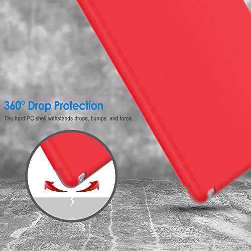 JETech iPad Air Slim-Fit Smart Case Hülle Schutzhülle Tasche mit Ständer Funktion und Auto-Einschlaf/Aufwach für Apple iPad 5 (Rot) - 6