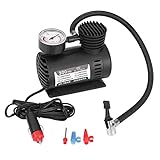 Qiilu 12V Mini Compressore ad Aria Portatile, 300 Psi per Auto Elettrica/Moto /Biciclette/Auto/Furgoni ecc