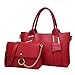 Produktbild Lady Lychee Muster Handtasche Schulter Radon Tasche,Red-OneSize