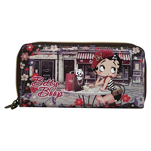 Preisvergleich Produktbild Betty Boop Cafè Damen Geldtasche Geldbörsen Geldbeutel Cluth Pochette
