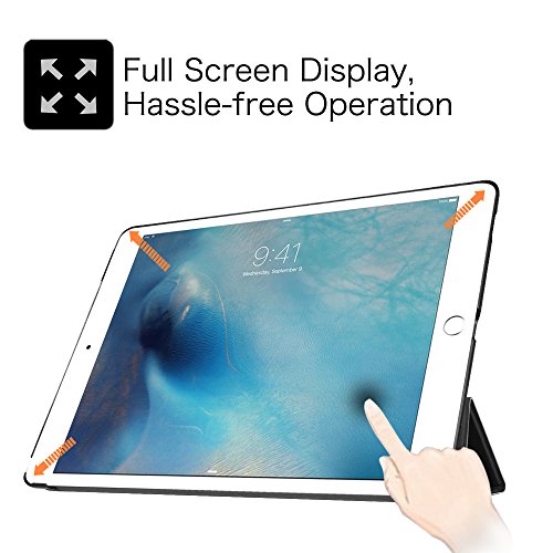 Fintie iPad Pro 12.9 Zoll Hülle – Ultra Schlank Superleicht Ständer Schutzhülle SmartShell Cover Case Tasche mit Auto Schlaf / Wach Funktion für Apple iPad Pro 12,9 Zoll (2015 Version), Schwarz - 4