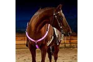 LucaSng LED Horse Breastplate Collar - High Visibility Tack For Horseback Riding Adjustable Safety Gear - Adjustable, Sturdy & Comfortable Equestrian Safety Gear for Night Horse Riding