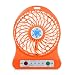 Produktbild FNKDOR Portable Rechargeable LED Light Fan Air Cooler Mini Desk USB 18650 Batterie Ventilateur (orange)