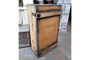 VEASION Unbekannt FRACHTKISTE Dublin Whisky KISTE Vintage MINIBAR BAR BARSCHRANK Holz 74cm H.
