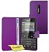 Produktbild FoneExpert® Wallet Case Flip Cover Hüllen Etui Ledertasche Lederhülle Premium Schutzhülle für Nokia Asha 210 / Nokia Asha 210 Dual-SIM (Wallet Lila)