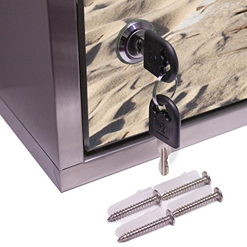 Medizinschrank groß Edelstahl abschließbar 30x45x12cm Arzneischrank Medikamentenschrank Hausapotheke Erste Hilfe Schrank Motiv Dünen - 4