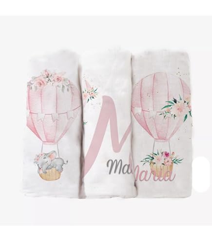 Set 3 Mussole Personalizzate Con Nome - Cotone Bambù 70x70cm, Super Morbide, Per Neonati Pelli Sensibili - Foto 6