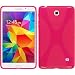 Produktbild PhoneNatic Case für Samsung Galaxy Tab 4 7.0 Hülle Silikon pink X-Style Cover Galaxy Tab 4 7.0 Tasche + 2 Schutzfolien