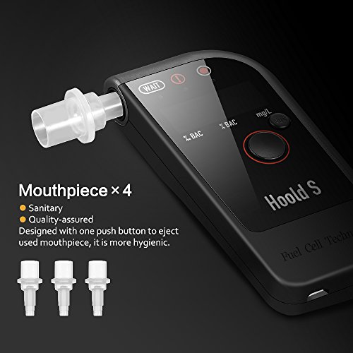 【Dernière Version 】TOPELEK Éthylotest Numérique, Alcootest avec Capteur à Combustible, Alcootest Électrochimique Souffle Alcool Testeur avec écran LCD avec 4 embouts, Alimenté par Batterie 750 mAh, Parfait pour les Conducteurs