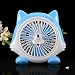 Produktbild Gorring fan Fan Plug Mini Mute Dorm Bed Office Desktop Portable Coin Box Electric Fan,Sky Blue Fox Fairy (Turn Page Fan)