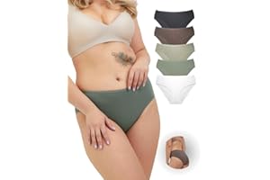 ALYA UNDERWEAR Bielizna damska Premium, Nadaje się do użytku codziennego, Bawełna organiczna, Oddychające majtki damskie, Wygodne, Majtki 5-częściowe