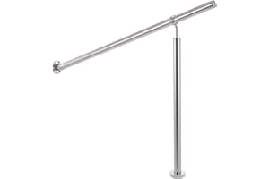 CO-Z Ringhiera per Scale per Interni ed Esterni in Acciaio Inox Corrimano per Piscina, Giardino e Ingresso di Casa (120 x 90cm)