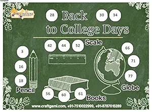 Craftgami - Back to School Tambola Tickets - Housie Tickets (24 Tickets)