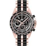 Jacques Lemans, Damenarmbanduhr Bicolour SL-Chronograph roségold/schwarz