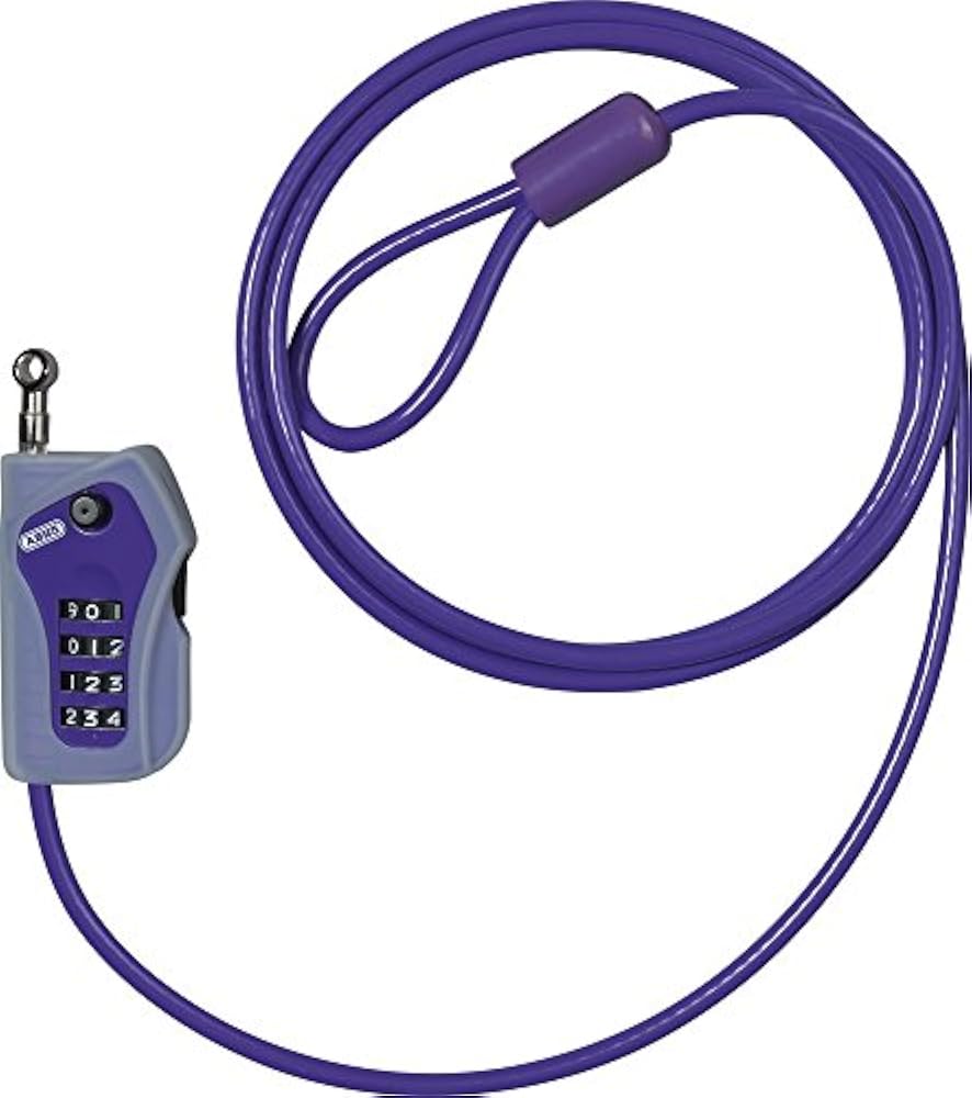 ABUS Combiflex 205/200 Kinderwagenschloss, Kabelschloss Combiloop, Farbe purple (lila)