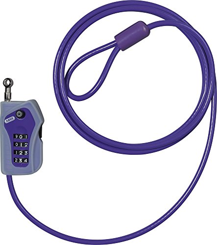 ABUS Combiflex 205/200 Kinderwagenschloss, Kabelschloss Combiloop, Farbe purple (lila)