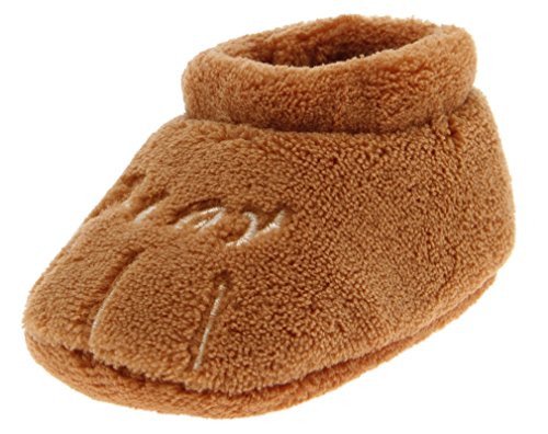 EOZY Fleece Cute Plush Paw Infant Toddler Prewalker Baby Shoes Boots Length 11cm Brown