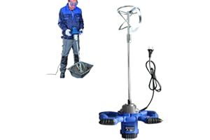 EFANHOME Mélangeur à Mortier 2600W avec 6 Vitesses Réglables, 0-1700 tr/min, Malaxeur à Main pour Utilisation Industrielle, Électrique Agitateur Malaxeur de Béton, Platre, Colle, Enduit, Ciment