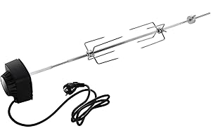 SANTOS motorisierter Drehspieß für Weber Spirit I 200er und Genesis II 200er - elektrische Gasgrill-Rotisserie für den perfekten Grillgenuss