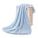 Produktbild Baby Kuscheldecke, Baby Schlafsack aus Baumwolle Kuscheldecke Baby Decke Haube Neugeborene Wearable Decke Baby Badetuch Blau Pink
