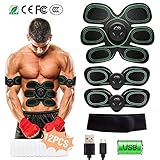 💪【Fortschrittliche EMS Technologie】EMS für Muskeltraining und Abnehmen. Der Elektrostimulator ist eine perfekte Ergänzung für Fitness Training und Gewichtsreduktion, ideal für den Muskelaufbau an Bauch, Arm, Beine und Po sowie Bi- und Trizeps..Es wird Ihnen helfen, Körpermuskulatur zu stärken und Traumfigur auszubilden