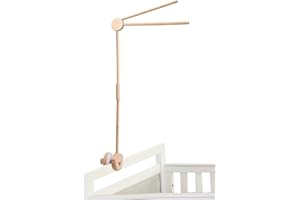 Supporto Mobile per Culla in Legno, AolKee Giostrina culla neonato regolabile per culla, mobili, carillon a vento, decorazione per cameretta dei bambini