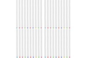 UMCHU 40 Stück Gummibänder mit Knopfloch,Knopfloch Elastische Spule,vorhang raffhalter,Kleideraufbewahrung Elastischen Bund,für Kleiderschrank, Reise, Kabelaufbewahrung(38.5 * 2cm,Zufällige Farbe)