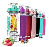MÁS ELECCIÓN - La botella de agua para infusión de frutas deportivas sin BPA está disponible en muchos colores