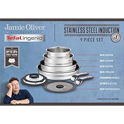 Tefal L95691 Ingenio Jamie Oliver Set de casseroles et poêles Inox