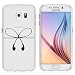 Produktbild Samsung Galaxy S6 Hülle von licaso® aus TPU schützt Dein S6 5,1" Ear-Pod Lace Kopf-hörer Schleife Muster Schutz-Hülle Cover Case transparent klare Schutzhülle galaxys6 Tasche Silikon Style (Samsung Galaxy S6, Ear-Pod Lace)