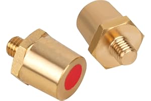 BSSMMAI Mosiężny adapter biegunowy do akumulatora, para biegunów akumulatora M8, zaciski biegunowe do akumulatora litowego