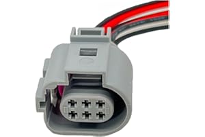 AAJYAM 1 pièces 6 Broches vanne EGR connecteur Femelle Faisceau de câbles adapté for Audi VW 1J0 973 713 G 1J0973713G 42121200 avec câble 15cm 18AWG (Color : 6P Wiring Harness, Package : 1 Set)