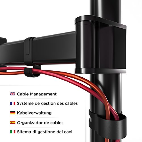 Duronic DM253 Monitor-Tischhalterung für drei LCD/LED Computer Bildschirme / Fernsehgeräte mit Neig und Rotierfunktion - 5