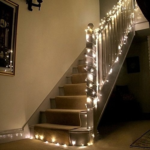 Lichterkette 200 Leds 22 Meter mit EU-Stecker von DC 31V Niederspannungstransformator und 8 Programm für Party, Garten, Weihnachten, Halloween, Hochzeit, Beleuchtung Deko warmweiß von Uping