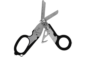 01 02 015 6 in 1 Raptor Notfallschere Traumaschere Notfallschere Multifunktionale Klappschere mit Gurtschneider und Glasbrecher, tragbare Schere für Camping im Freien